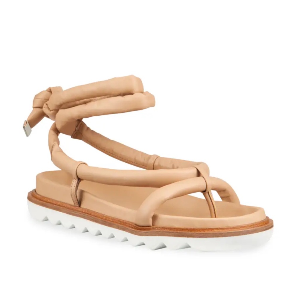 Studio Amelia Tubular Flat Leather Sandals